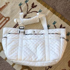 AuthentBurberry White Quilted NovaDiaper Tote/bag
